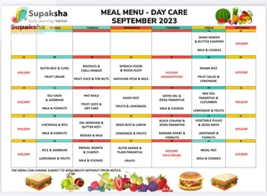 Meal Menu September 