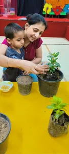 Environment Theme- Watering The Plants And Know About Plants