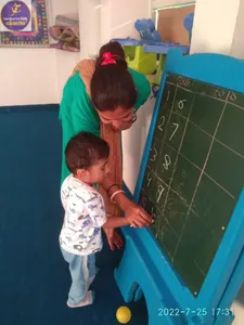 Day care activity- learning to write numbers-14