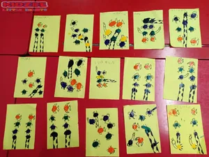 Animals with thumb prints -- Senior kg weekly activity-19
