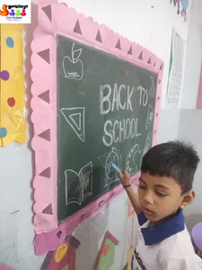 Chalk and blackboard activity